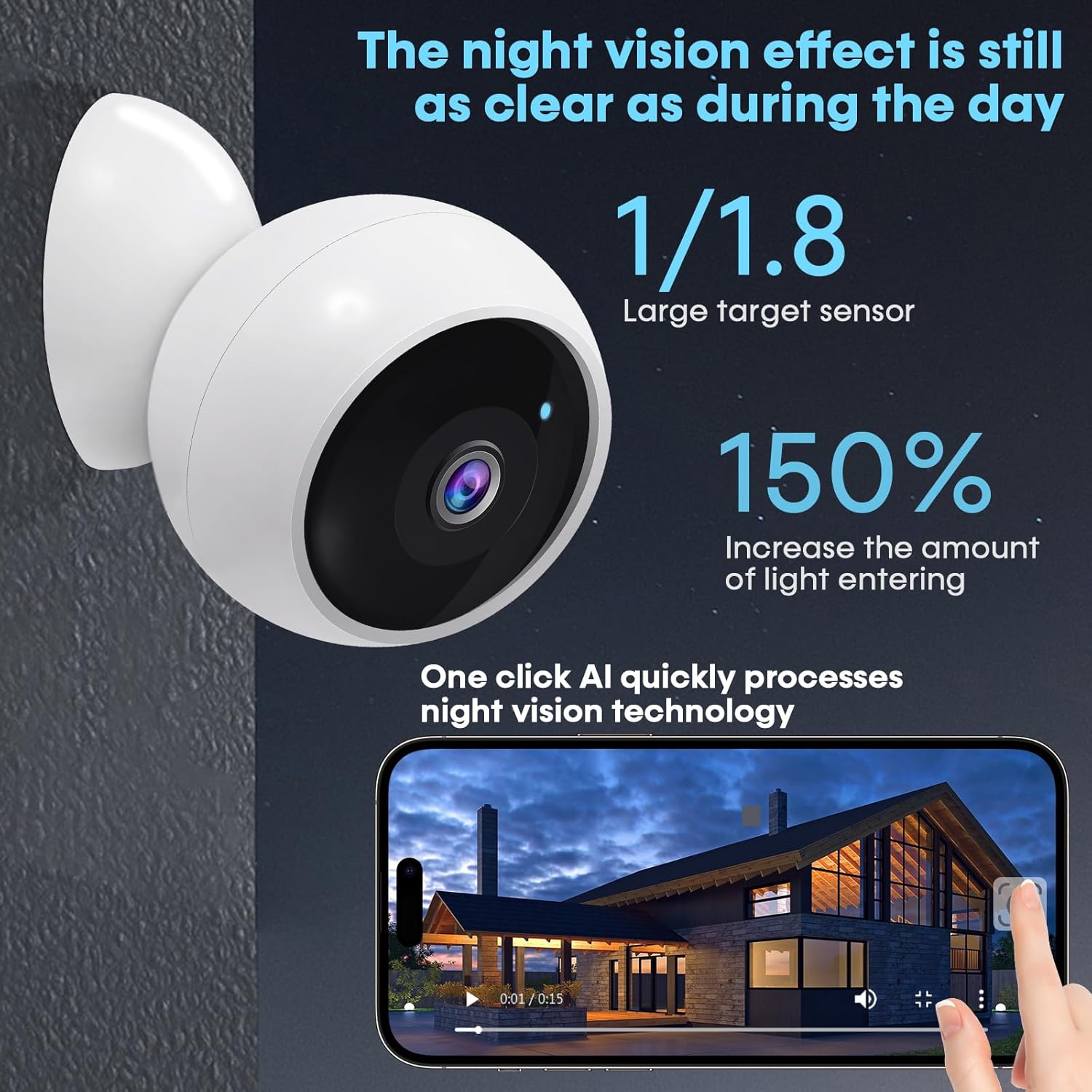 AMTIFO Security Cameras Wireless Outdoor Magnetic: Install-free Smart Indoor 2K WiFi - Long Battery Life Powered Cameras for Home Security with AI Motion Detection