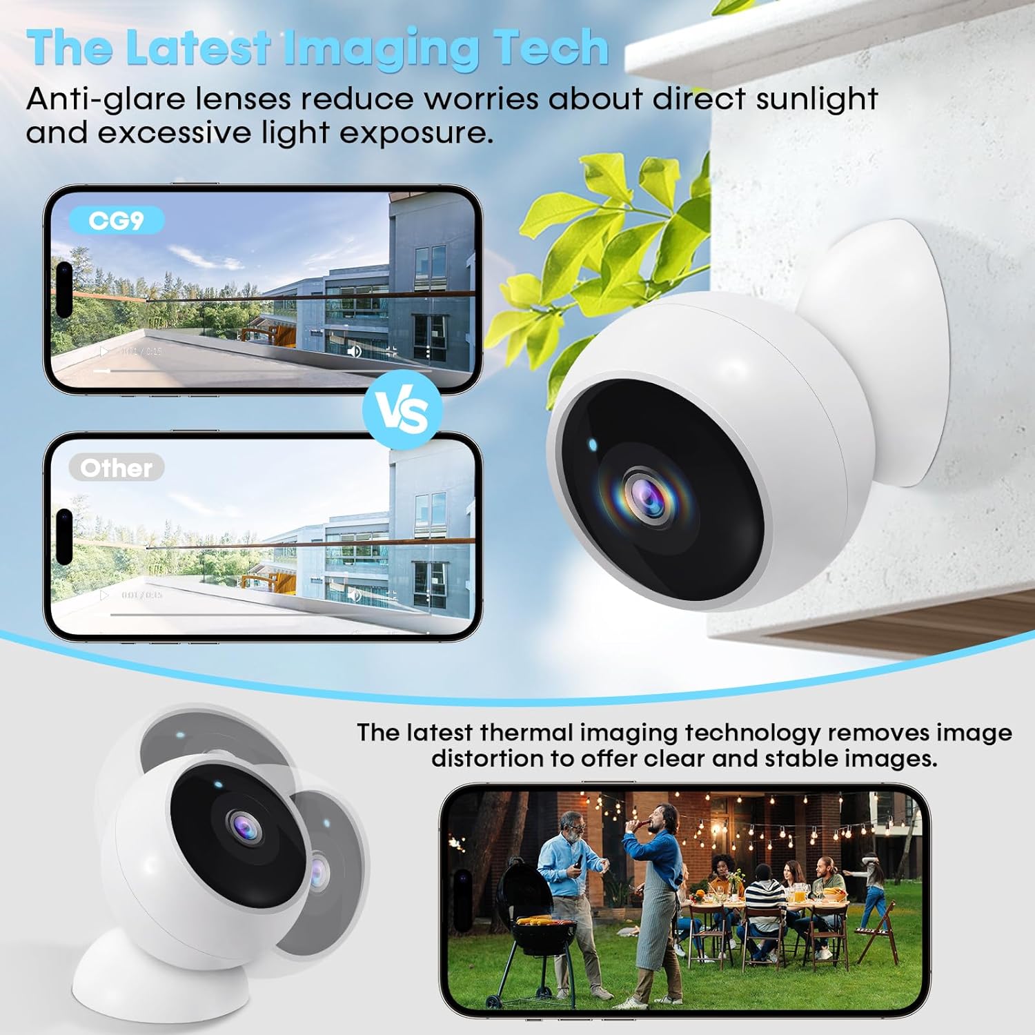 AMTIFO Security Cameras Wireless Outdoor Magnetic: Install-free Smart Indoor 2K WiFi - Long Battery Life Powered Cameras for Home Security with AI Motion Detection