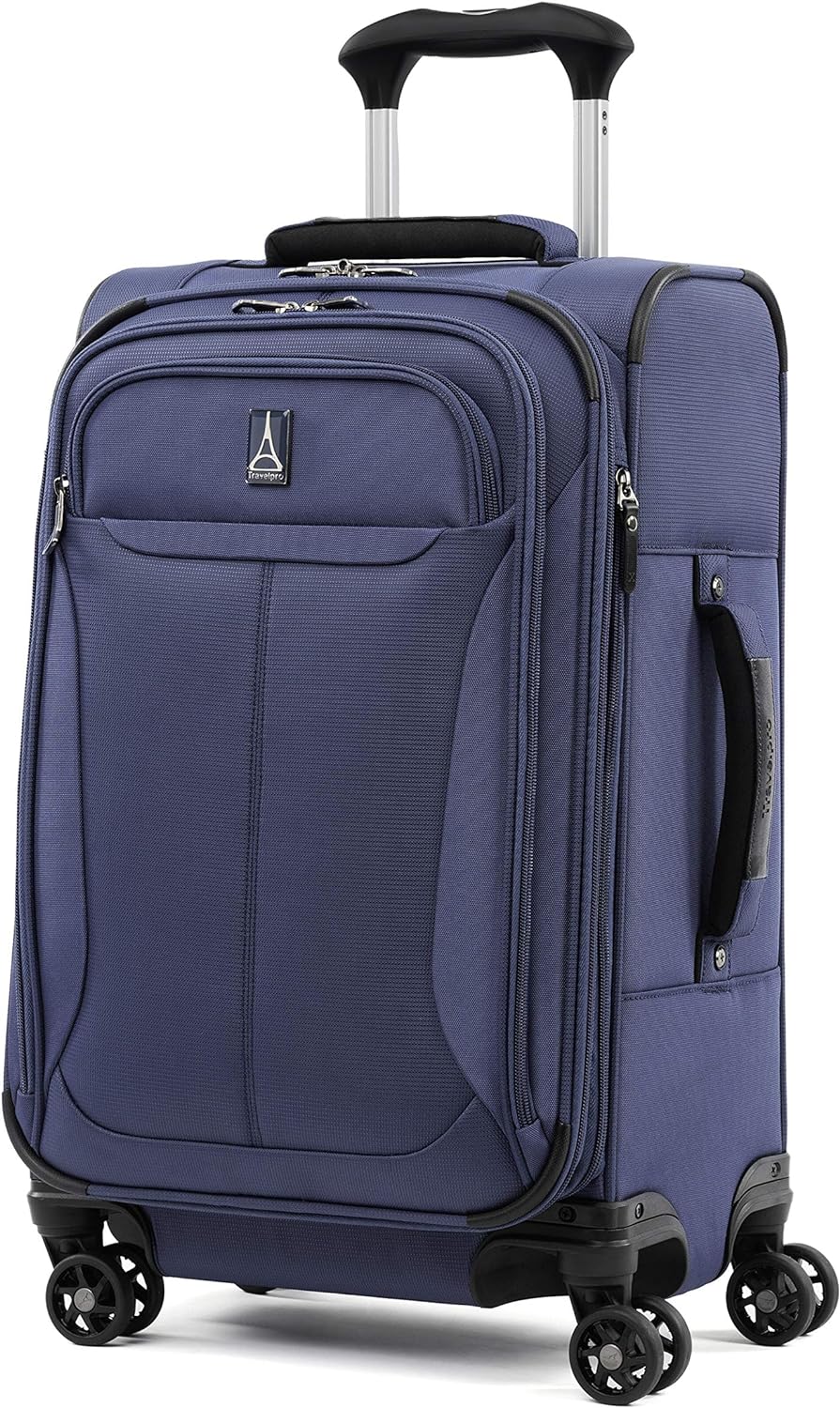 Travelpro Tourlite Softside Expandable Luggage with 4 Spinner Wheels, Lightweight Suitcase, Men and Women, Blue, Carry-on 21-Inch