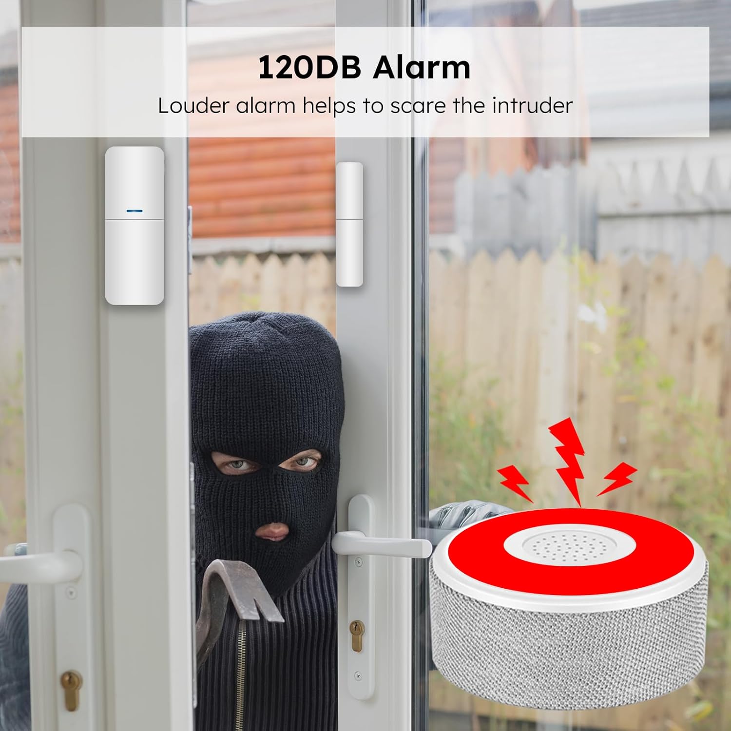 tolviviov Alarm System for Home Security, DIY Door Alarm Security Systems, Smart App Alerts, 15Piece Kit, No Monthly fee, WiFi Alarm, Door Window Motion Sensor, for Home Security, and Kids Safety