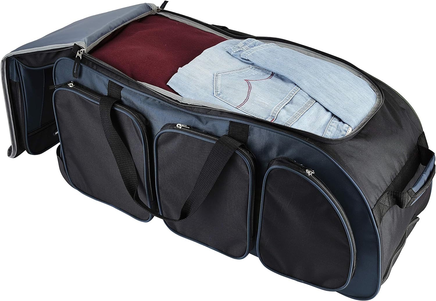 Travelers Club Xpedition 30 Inch Multi-pocket Upright Rolling Duffel Bag