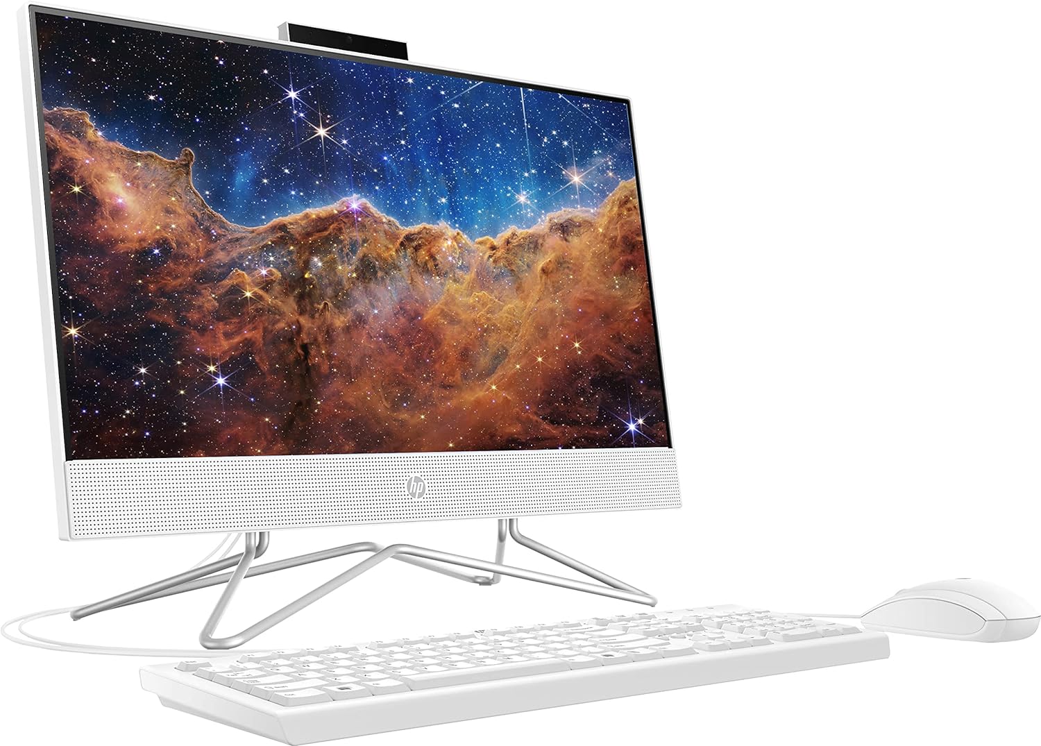 HP 2022 Newest All-in-One Desktop, 21.5" FHD Display, Intel Celeron J4025 Processor, 8GB RAM, 256GB PCIe SSD, Webcam, WiFi, HDMI, RJ-45, Wired Keyboard&Mouse, Windows 11 Home, White