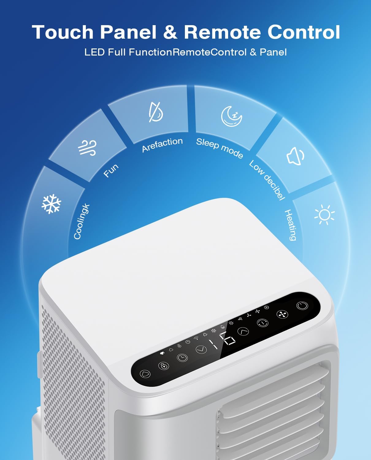 Portable Air Conditioners 16000 BTUs, 5-in-1 Portable AC Unit for Large Room 800 Sq.ft with Wifi App Remote Control Cooling/Dehumidifier/Fan/Heat/Auto Swing/Sleep/24H Timer & Window Kits Included