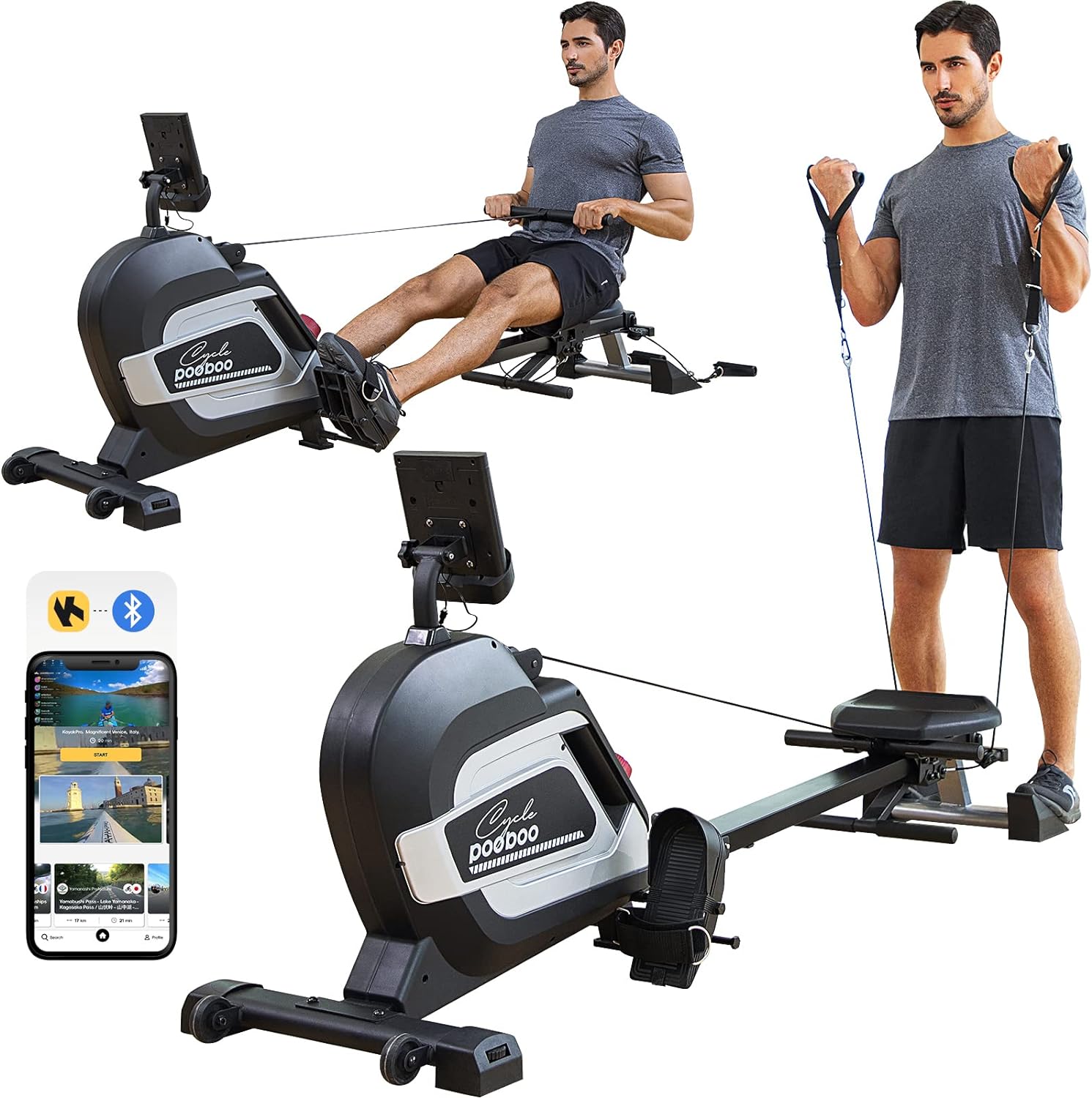 Pooboo Magnetic Rowing Machine: Ultimate Home Fitness