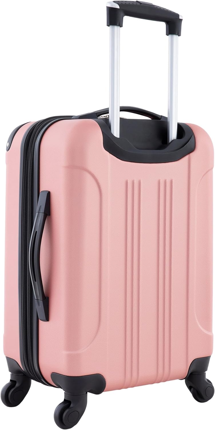 Travelers Club Chicago Hardside Expandable Spinner Luggages, Rose Gold, 20" Carry-On