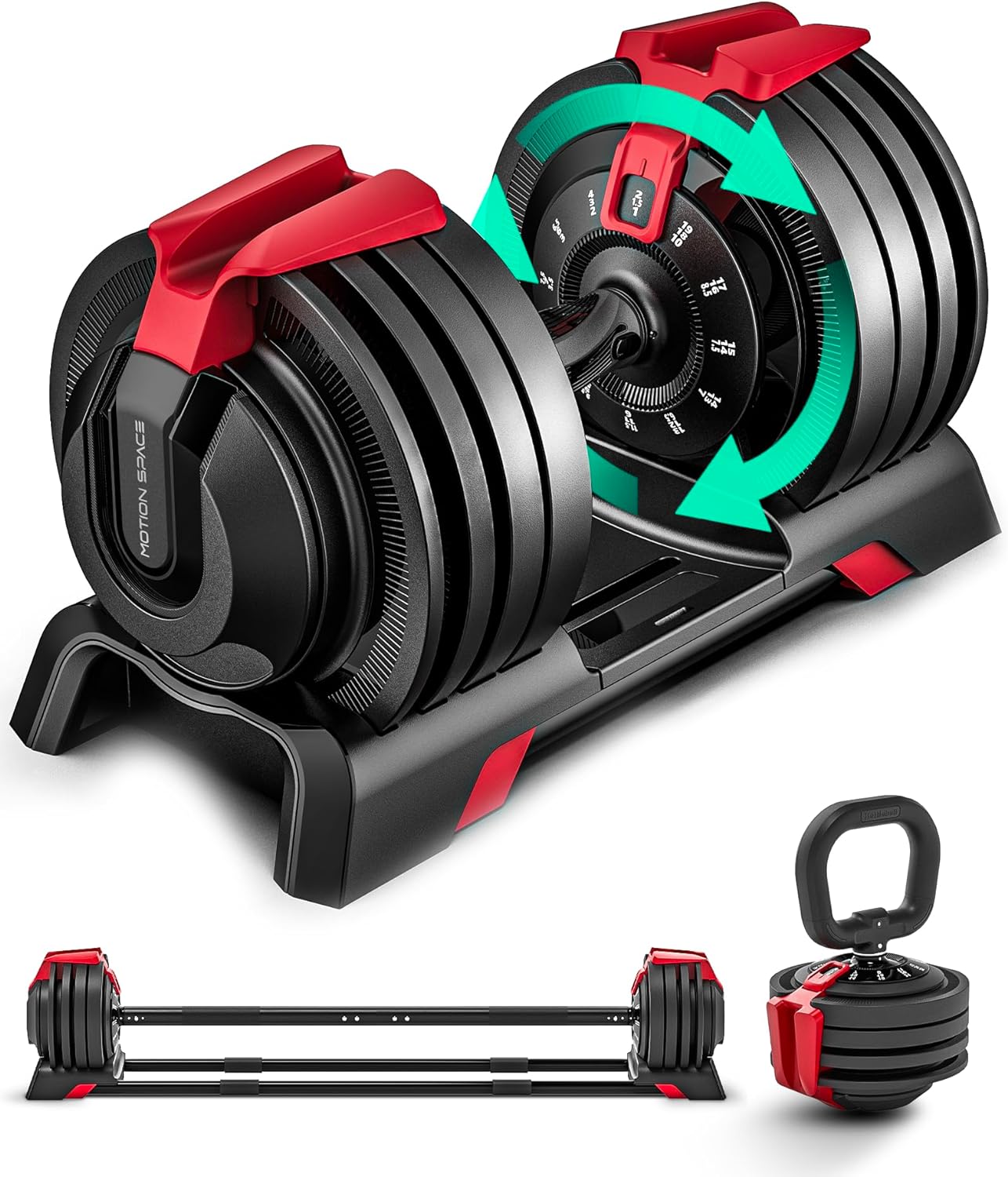 Compact 52.5LB Adjustable Dumbbell: Fast Home Workout