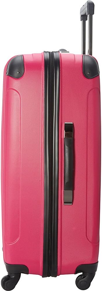 Kenneth Cole REACTION Out of Bounds Lightweight Hardshell 4-Wheel Spinner Luggage, Magenta, 28-Inch Checked