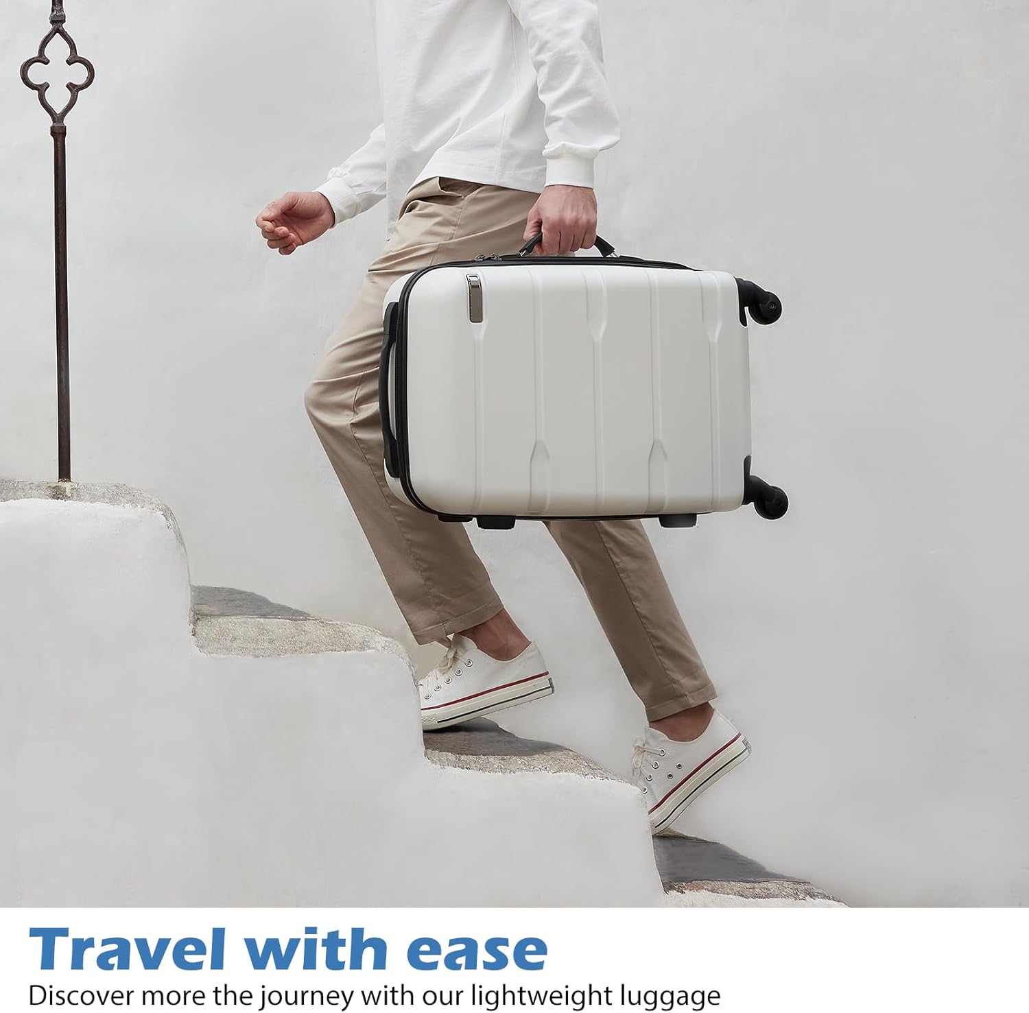 Coolife Luggage Expandable(only 28") Suitcase PC+ABS Spinner Built-In TSA lock 20in 24in 28in Carry on