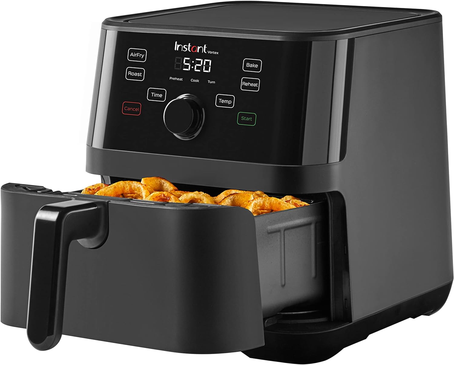 Instant Vortex 6QT XL Air Fryer, 4-in-1 Functions that Crisps, Roasts, Reheats, Bakes for Quick Easy Meals, 100+ In-App Recipes, is Dishwasher-Safe, from the Makers of Instant Pot, Black