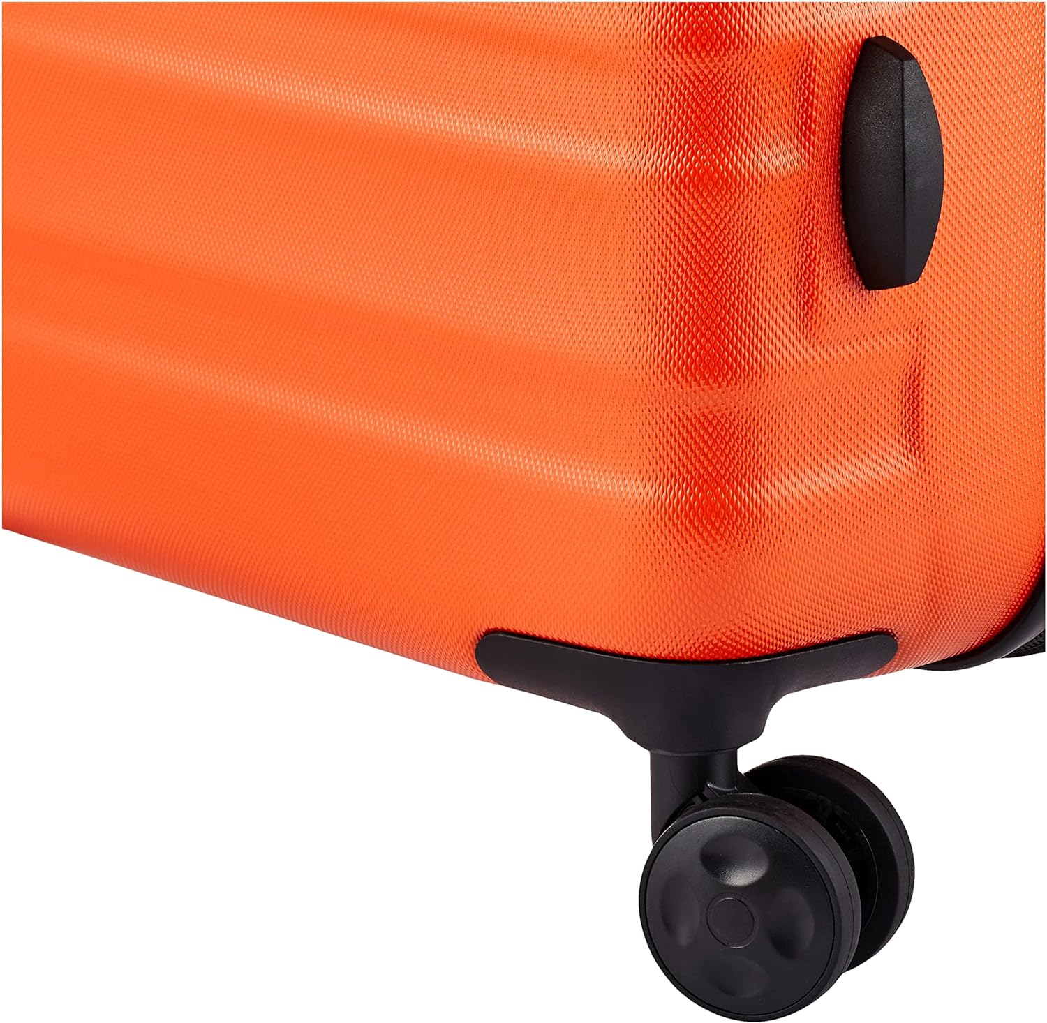 Amazon Basics Expandable Hardside Luggage, 24-inch Suitcase with Four Spinner Wheels and Scratch-Resistant Surface, Orange