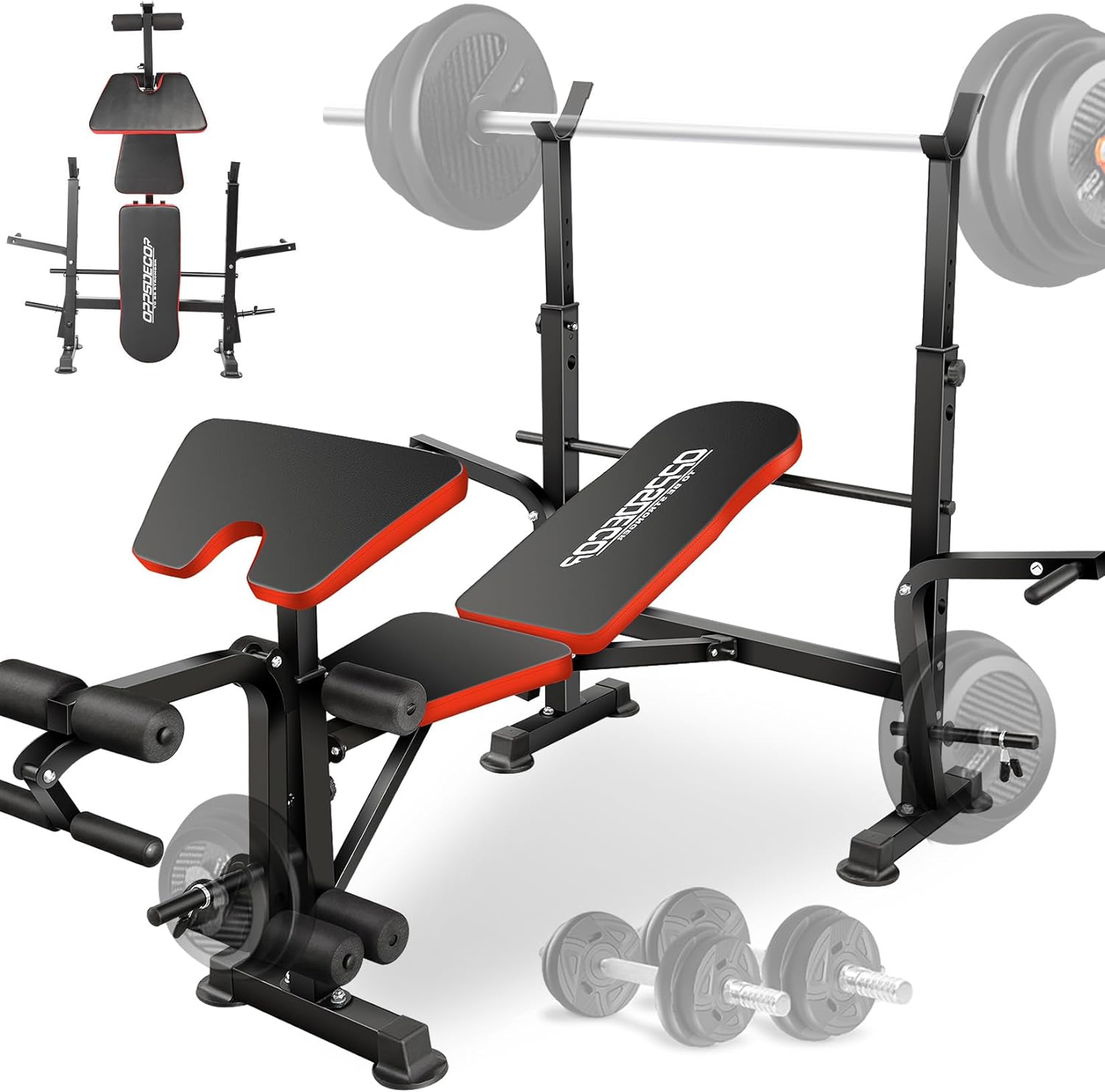 OPPSDECOR 660lbs 6-in-1 Weight Bench: Home Gym Essential