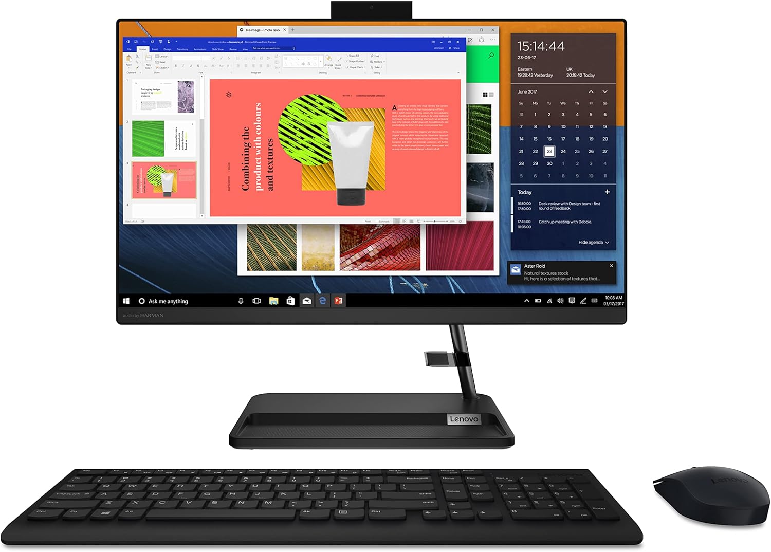 HP Newest All-in-One Desktop, 21.5" FHD Display, 32GB RAM, 1TB Storage (512GB SSD with P500 500GB External SSD), Intel Dual-Core Processor, Webcam, HDMI, Bluetooth, Mouse and Keyboard, Windows 11