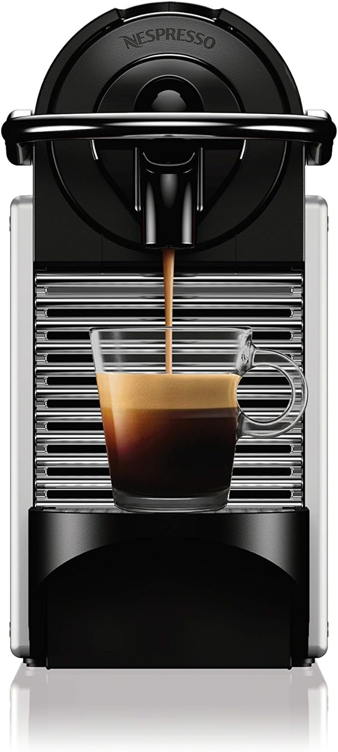 Nespresso Pixie Espresso Machine by De'Longhi, 1100ml, Aluminum,Silver