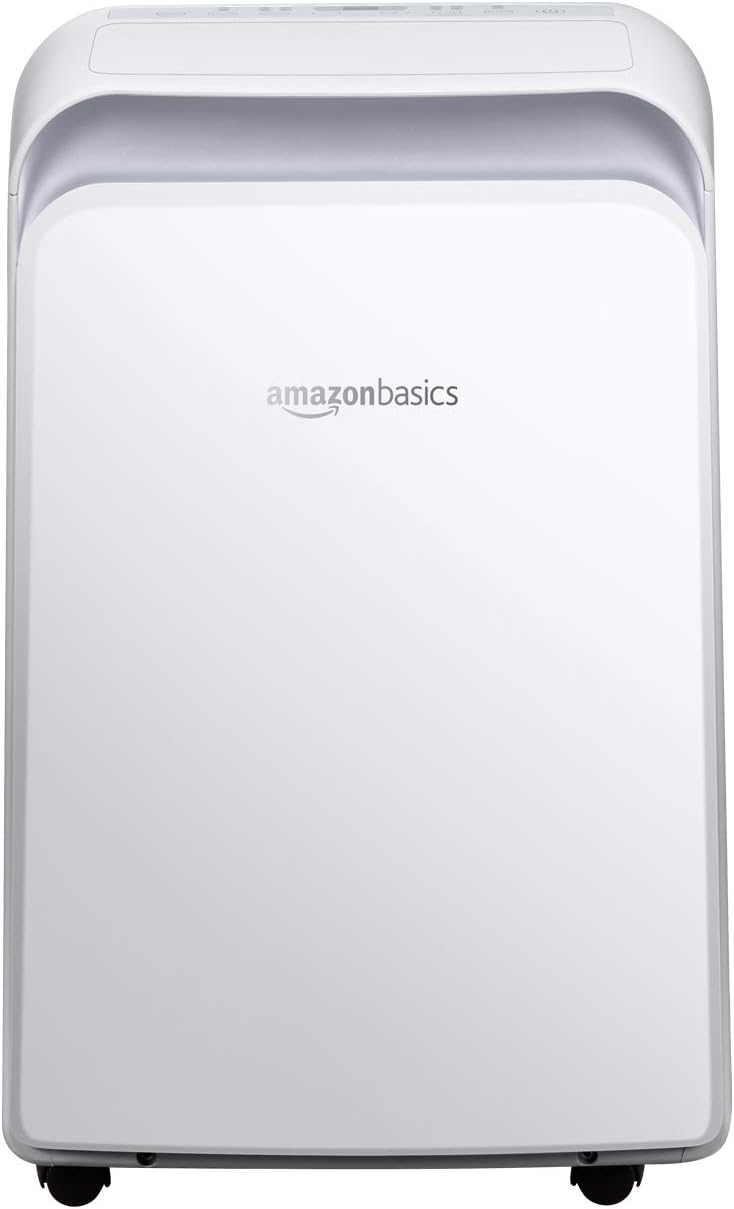 Amazon Basics Portable Air Conditioner With Heat Pump, Cools 550 Square Feet, 13,000 BTU ASHARE / 10000 BTU SACC, White