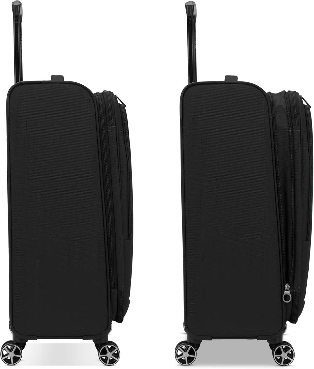 Samsonite Saire LTE Softside Expandable Luggage Wheels, Black, Large Spinner