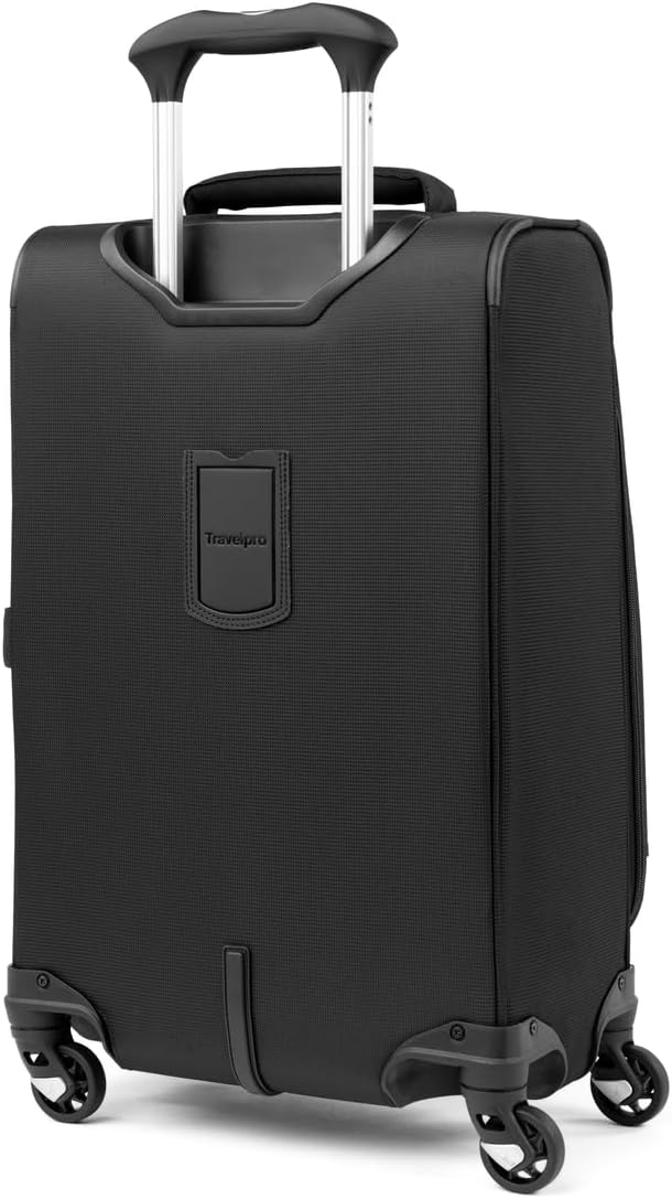 Travelpro Maxlite 5 Softside Expandable Carry on Luggage with 4 Spinner Wheels, Lightweight Suitcase, Men and Women, Black, Carry On 21-Inch