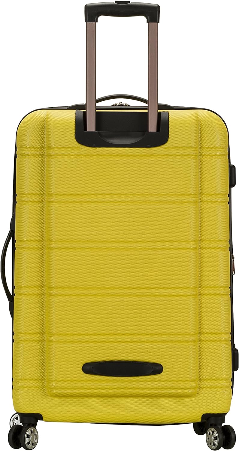 Rockland Melbourne Hardside Expandable Spinner Wheel Luggage, YELLOW, 2 Piece (20"/28")