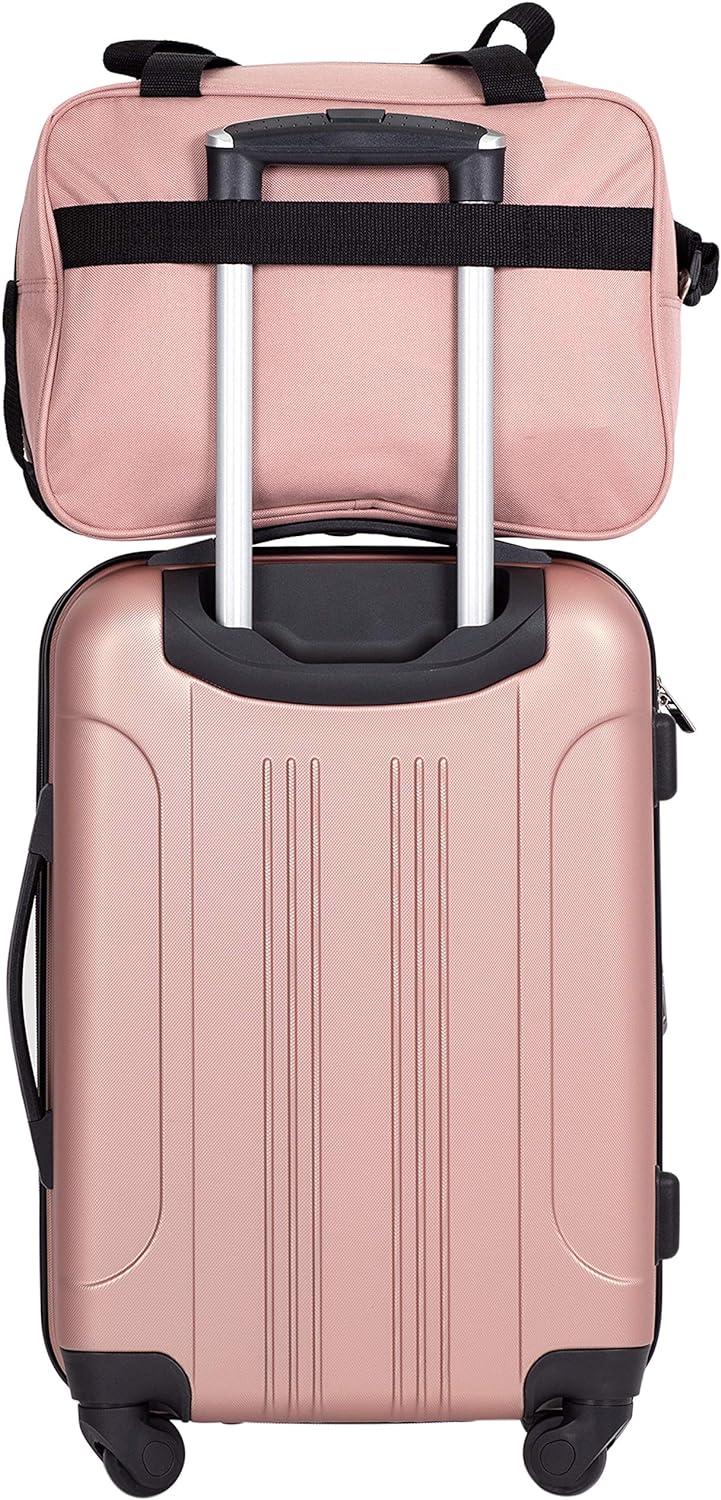 Travelers Club Expandable Midtown Hardside 4-Piece Luggage Travel Set, Rose Gold