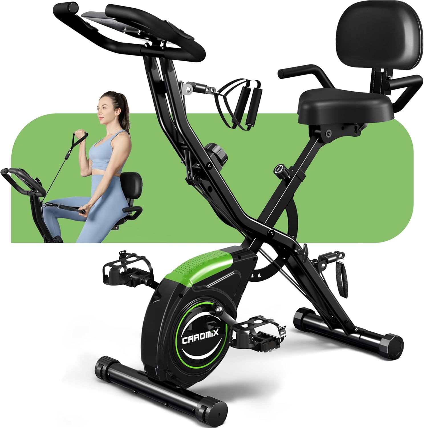 Caromix 4-in-1 Folding Exercise Bike: Ultimate Home Gym