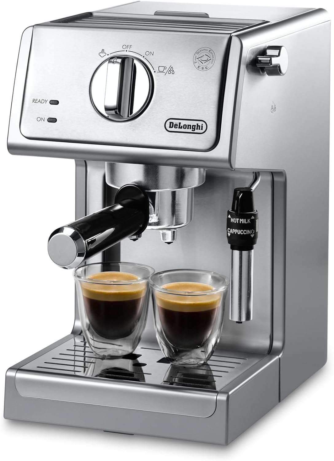 De'Longhi Bar Pump Espresso and Cappuccino Machine, 15", Stainless Steel