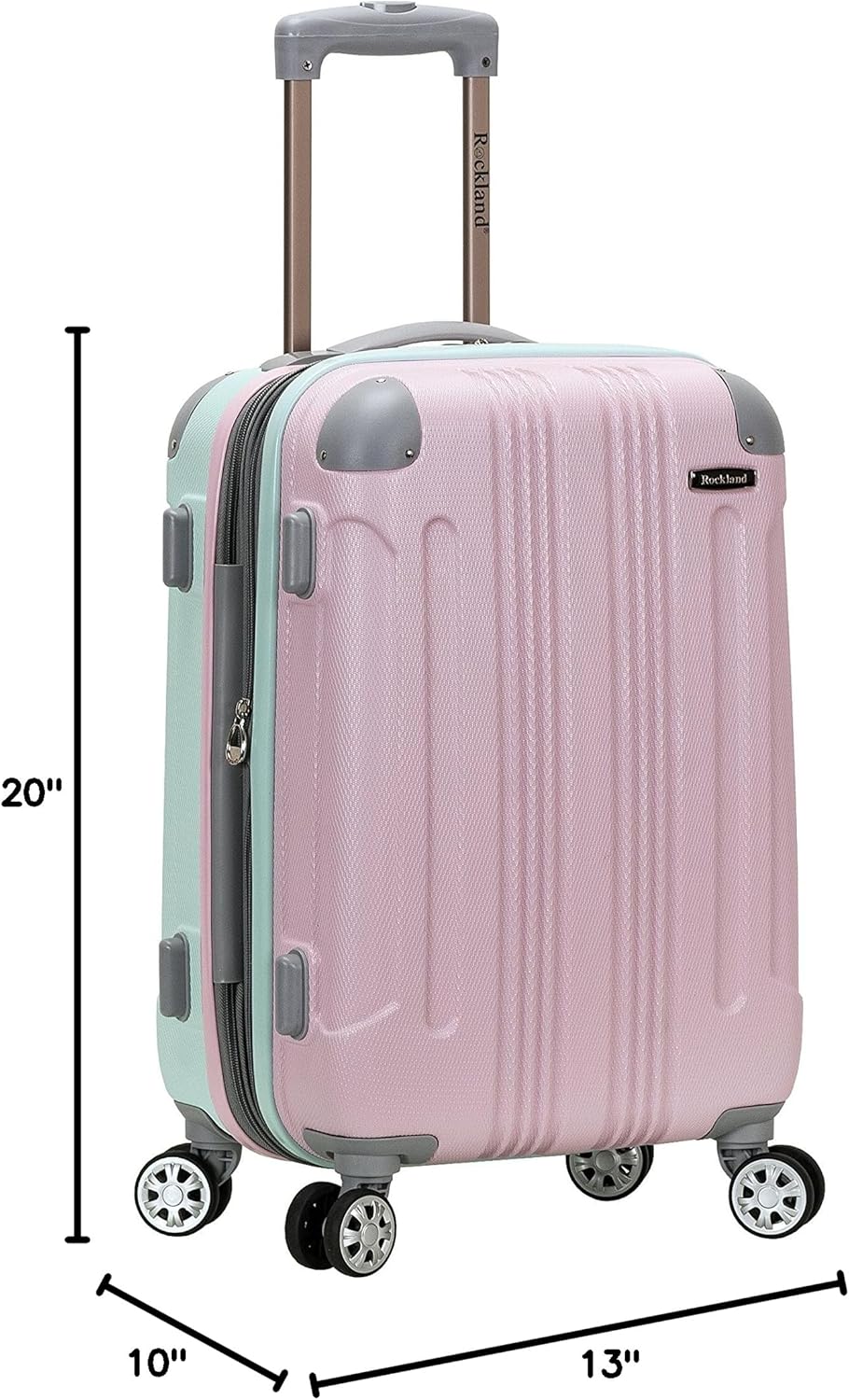 Rockland London Hardside Spinner Wheel Luggage, MINT, Carry-On 20"