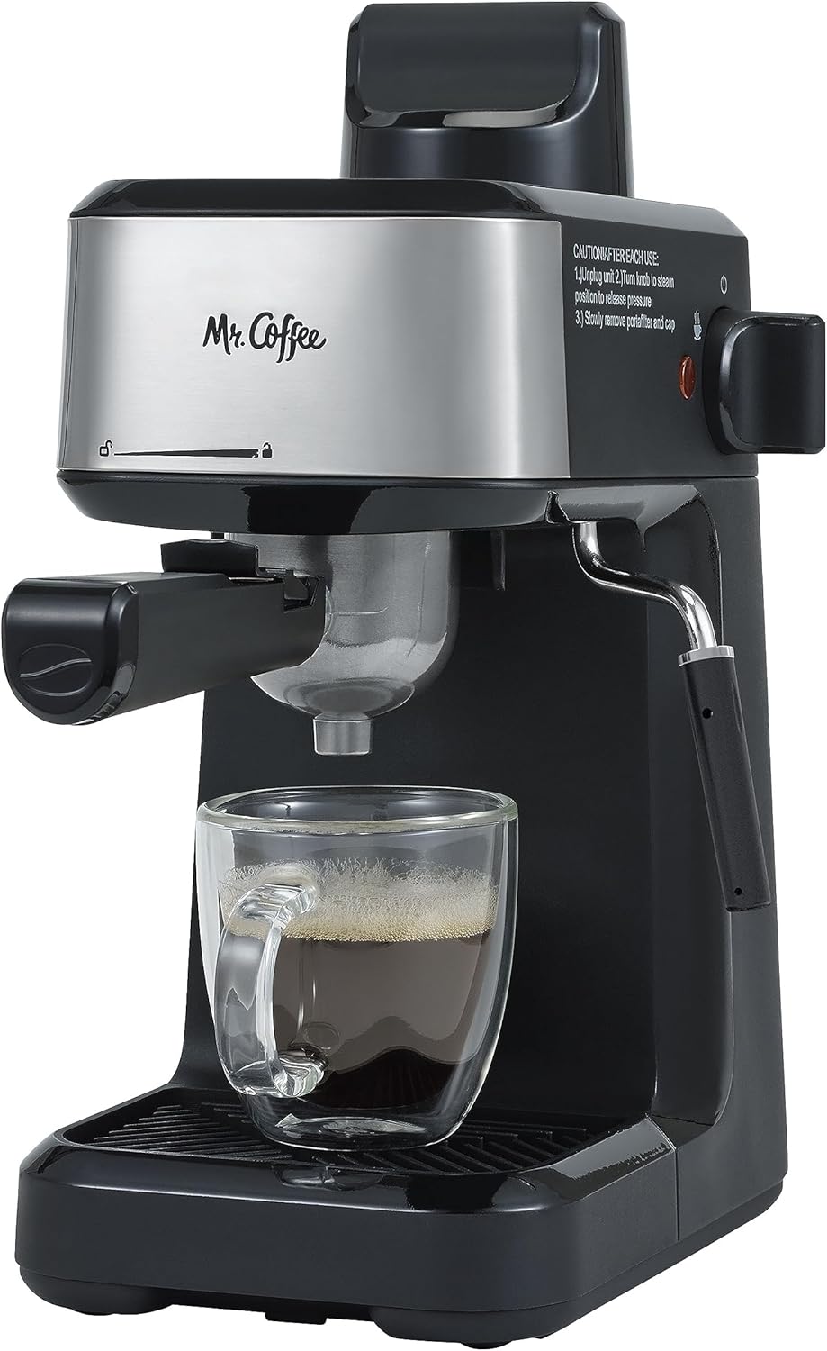 Mr. Coffee Steam Espresso Maker with Stainless Steel Frothing Pitcher