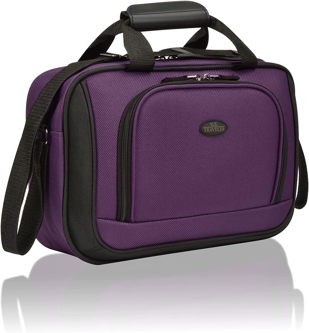 U.S. Traveler Rio Lightweight Carry-On Suitcase 20" Softside Expandable Design, Durable, Business and Travel, Purple, Set