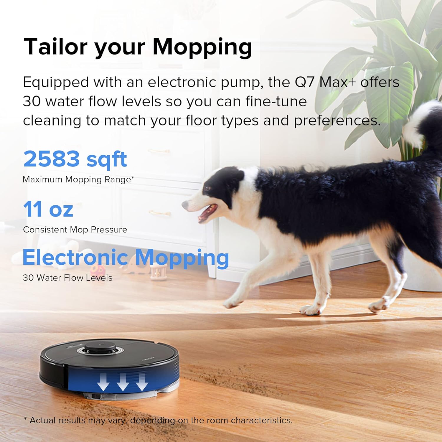 roborock Q7 Max+ Robot Vacuum and Mop with Auto-Empty Dock Pure, Hands-Free Cleaning for up to 7 Weeks, APP-Controlled Mopping, 4200Pa Suction, No-Mop&No-Go Zones, 180mins Runtime, Works with Alexa