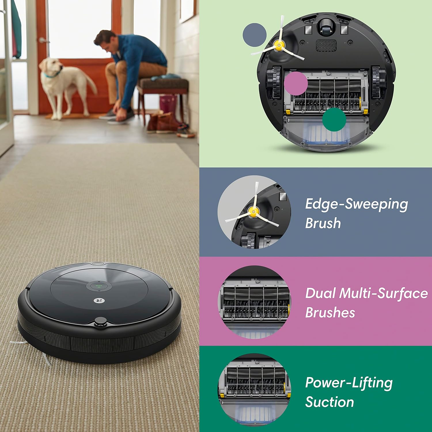 iRobot Roomba 692 Robot Vacuum - Wi-Fi Connectivity, Personalized Cleaning Recommendations, Works with Alexa, Good for Pet Hair, Carpets, Hard Floors, Self-Charging