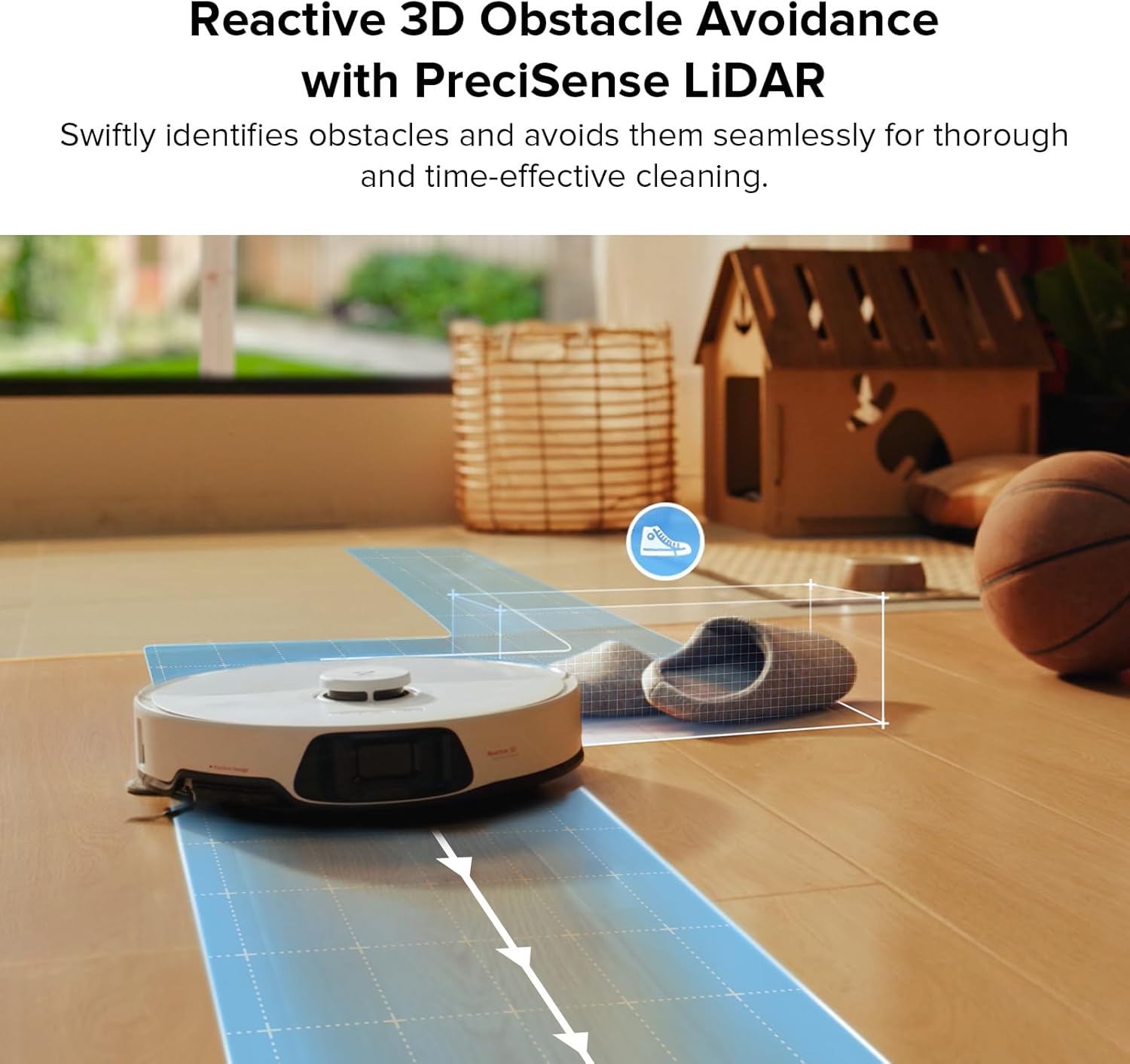 Roborock S8 Max Ultra Robot Vacuum and Mop, FlexiArm Design, Auto Mop Washing&Drying, Smart Dirt Detection, Self-Emptying, 8000Pa Suction, 20mm Mop Lifting, Obstacle Avoidance, Auto Add Cleaner, White