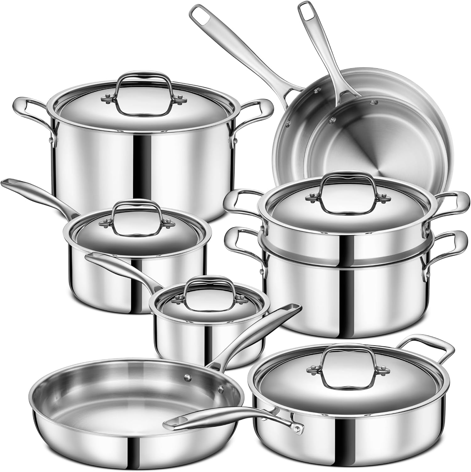 Legend 5 Ply Cookware Set: Pro-Quality Pots &amp; Pans