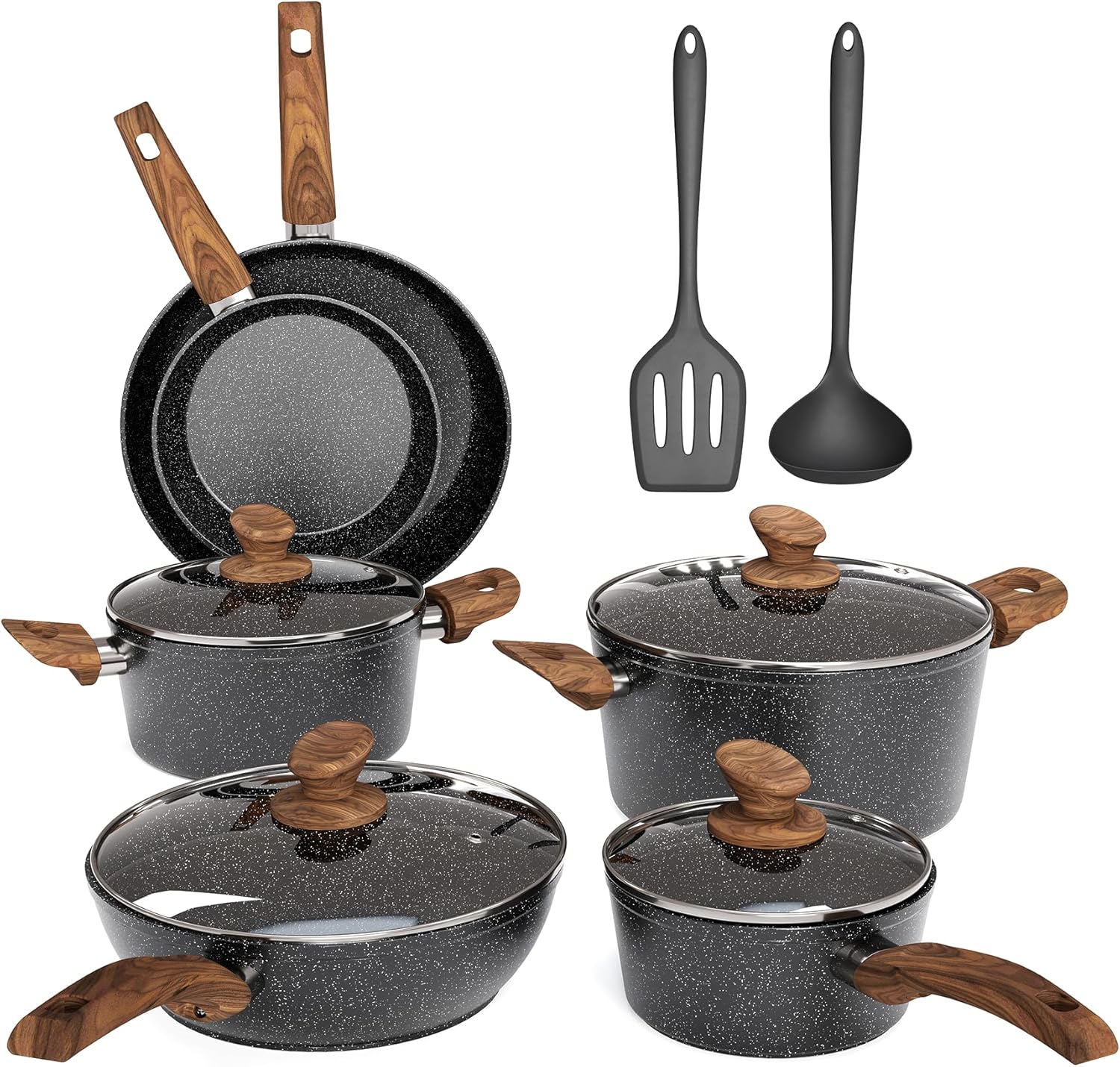 MAISON ARTS 12-Piece Nonstick Cookware Set: Top Features