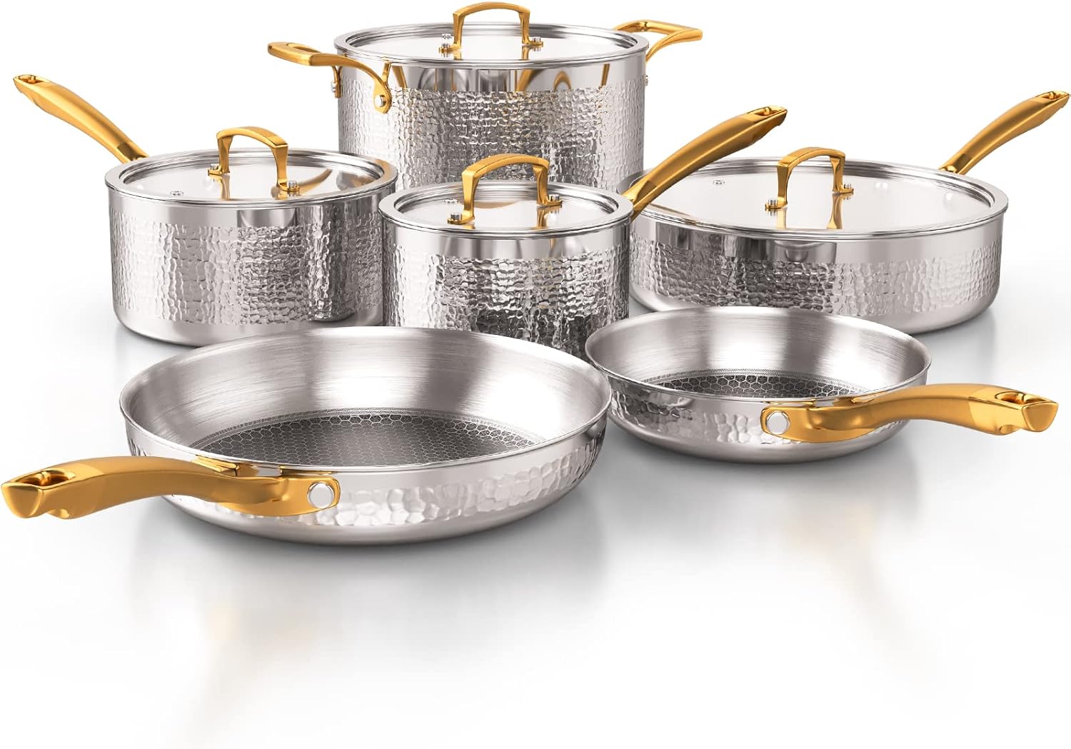 Top-Rated Tri-Ply Stainless Steel Cookware Set: 10-Piece