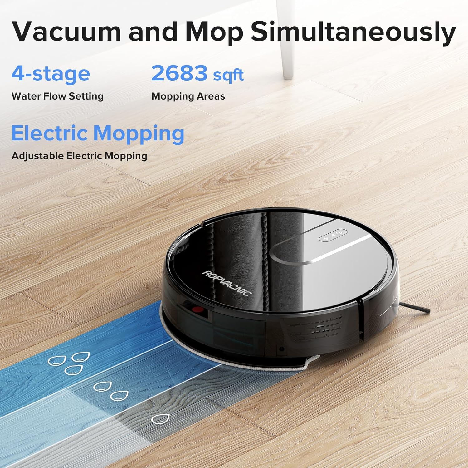 Robot Vacuum Cleaner Robot Vacuum and Mop Combo with 4000Pa Suction, Personalized Cleaning Adjustments, Self-Charging Robotic Vacuum Cleaner, Advanced Obstacle Avoidance