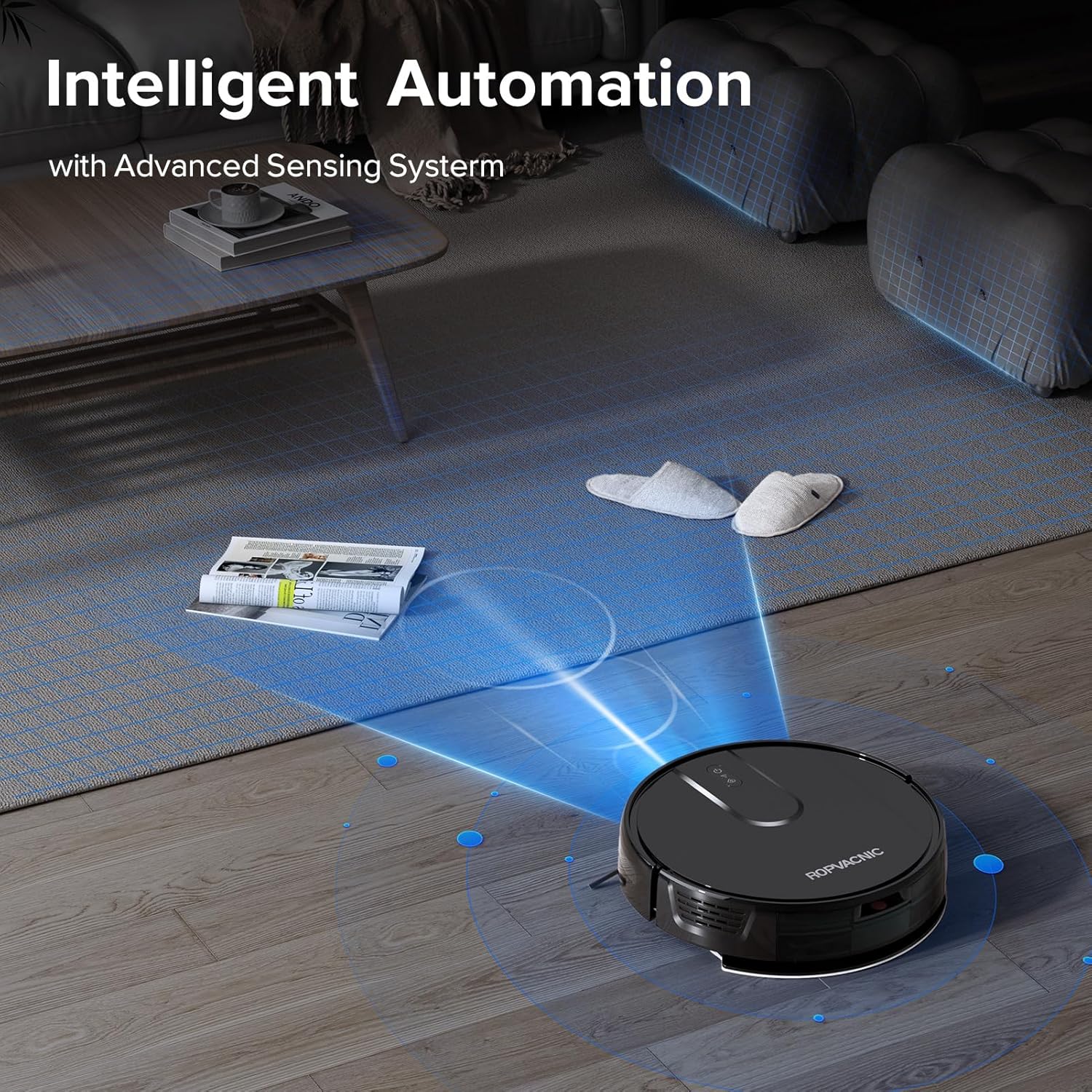 Robot Vacuum Cleaner Robot Vacuum and Mop Combo with 4000Pa Suction, Personalized Cleaning Adjustments, Self-Charging Robotic Vacuum Cleaner, Advanced Obstacle Avoidance